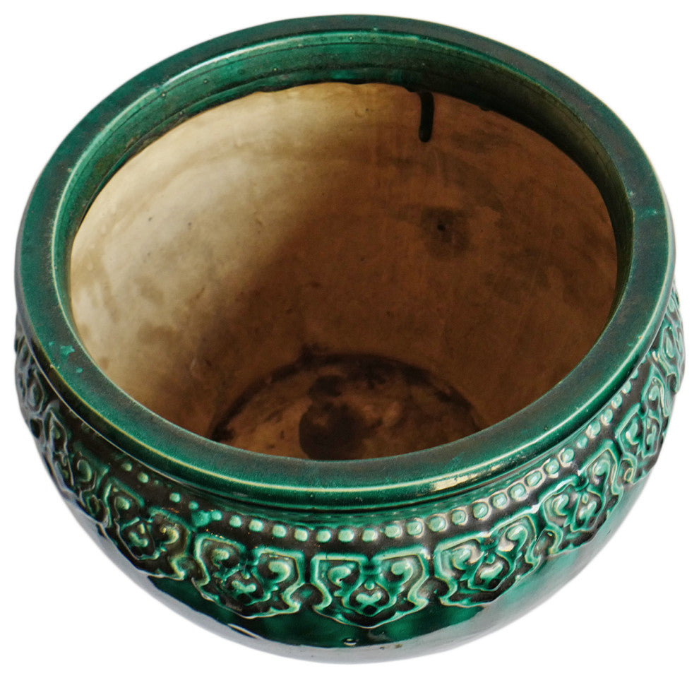 Consigned Green Vietnam Ceramic Pot