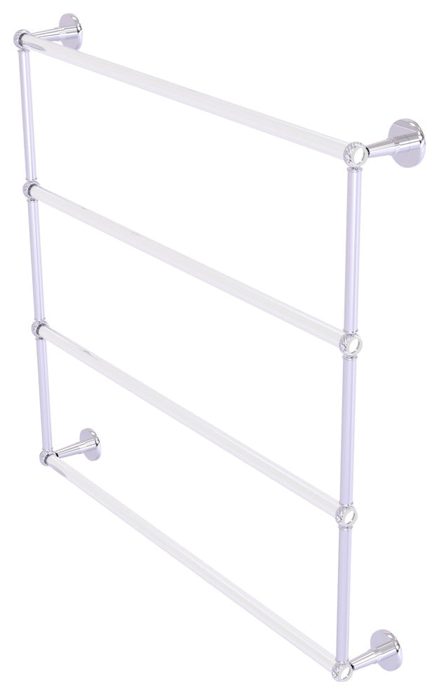 Clearview 4 Tier 36" Ladder Towel Bar with Twisted Accents, Polished Chrome