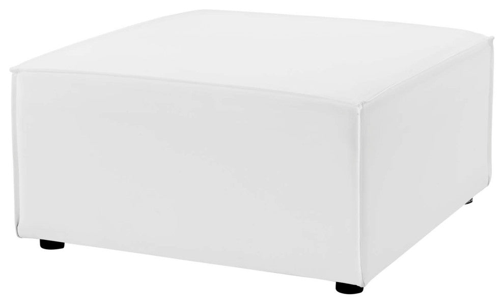 Lounge Sectional Sofa Set, Fabric, White, Modern, Outdoor Patio Balcony Garden
