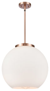 Athens Pendant, Antique Copper, Matte White, Matte White