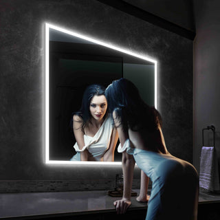 Fogless, Dimmable, Color Temperature Adjustable LED Mirror, 36x36