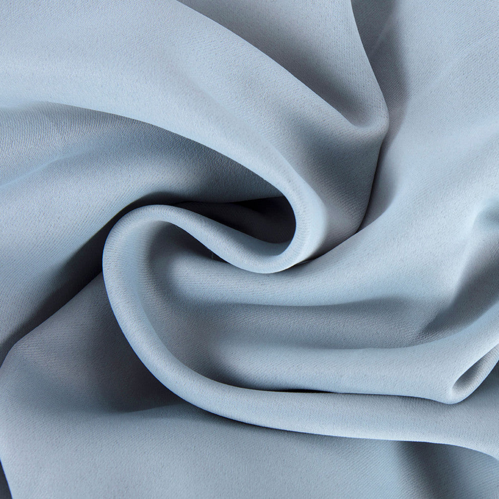Frosted Blue Room Darkening Curtain, Set of 2, 50"x108"