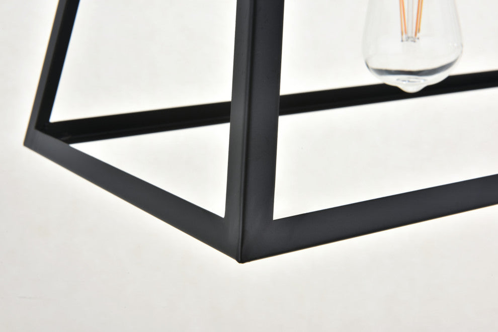 Elegant Lighting LD4061D38 Resolute 5 Light 38"W Linear - Brass / Black