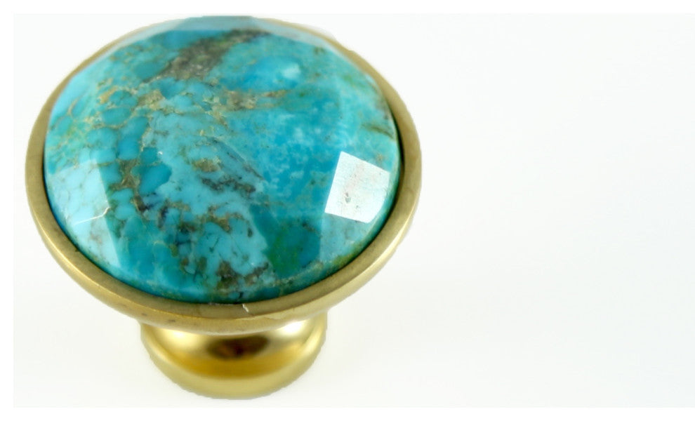 Faceted Turquoise Knob