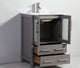 Vanity Art Vanity Set With Ceramic Top, 36", Gray, Standard Mirror