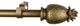 1" Pineapple Curtain Rod, 84"-120", Renaissance Gold