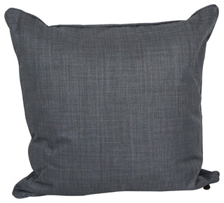 25" Double-Corded Square Floor Pillows With Inserts, Set of 2, Cool Gray