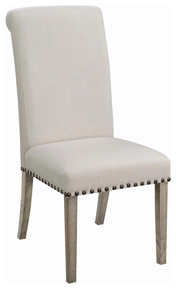 Salem Upholstered Side Chairs Rustic Smoke and Grey (Set of 2)