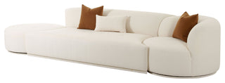 Fickle Cream Boucle 2-Piece Modular LAF Sofa