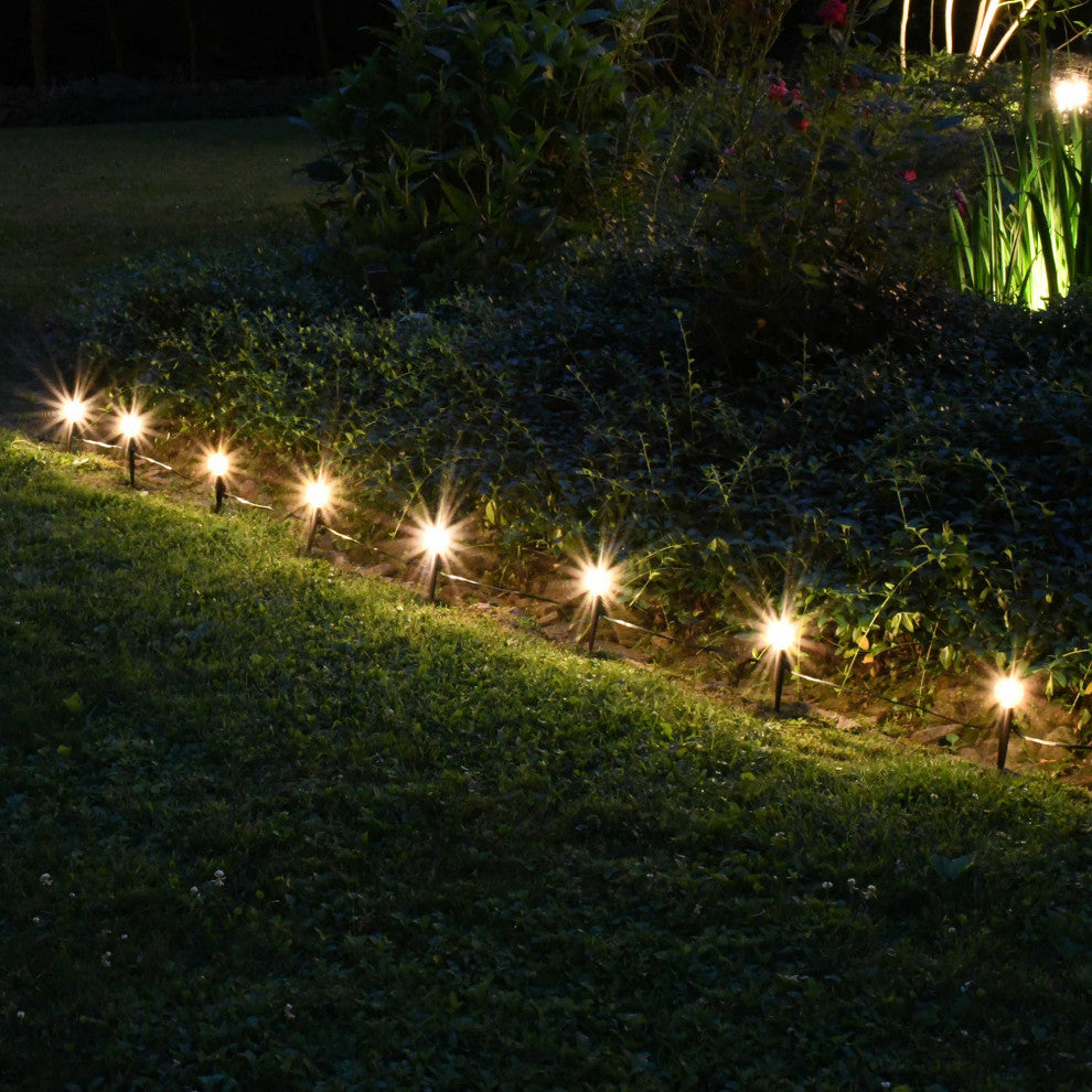 Solar Powered LED String, Pathway Lights, White