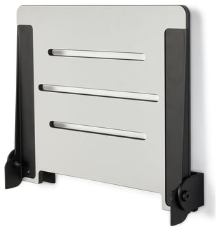 Seachrome SlimLine Folding Wall Mount Shower Seat, Light Gray, Matte Black Frame