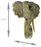 Off-White Hand Carved Wood Elephant Head Wall Hanging 20 inch
