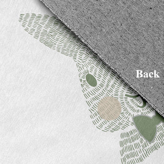 Monochrome Bunny Easter Chenille Rug, Laurel Tree Green, 4'x6'