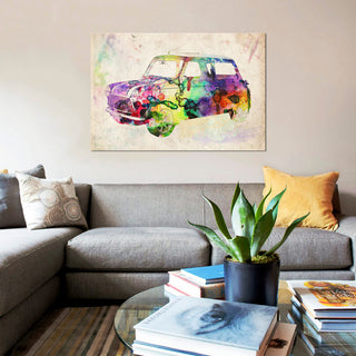 "Mini Cooper (Urban) II" by Michael Tompsett, Canvas Print, 18x12"