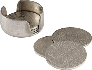7-Piece Nickel Coaster Set