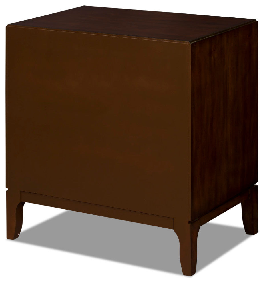 Hand Painted Cherry Blossom Motif Oriental Chest of Three Drawers