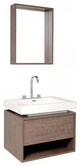 Fresca Potenza 28" Gray Oak Modern Bathroom Vanity With Pop Open Drawer