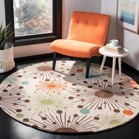 Safavieh Soho Soh747A Rug, Ivory/Multi, 6'0" X 6'0"