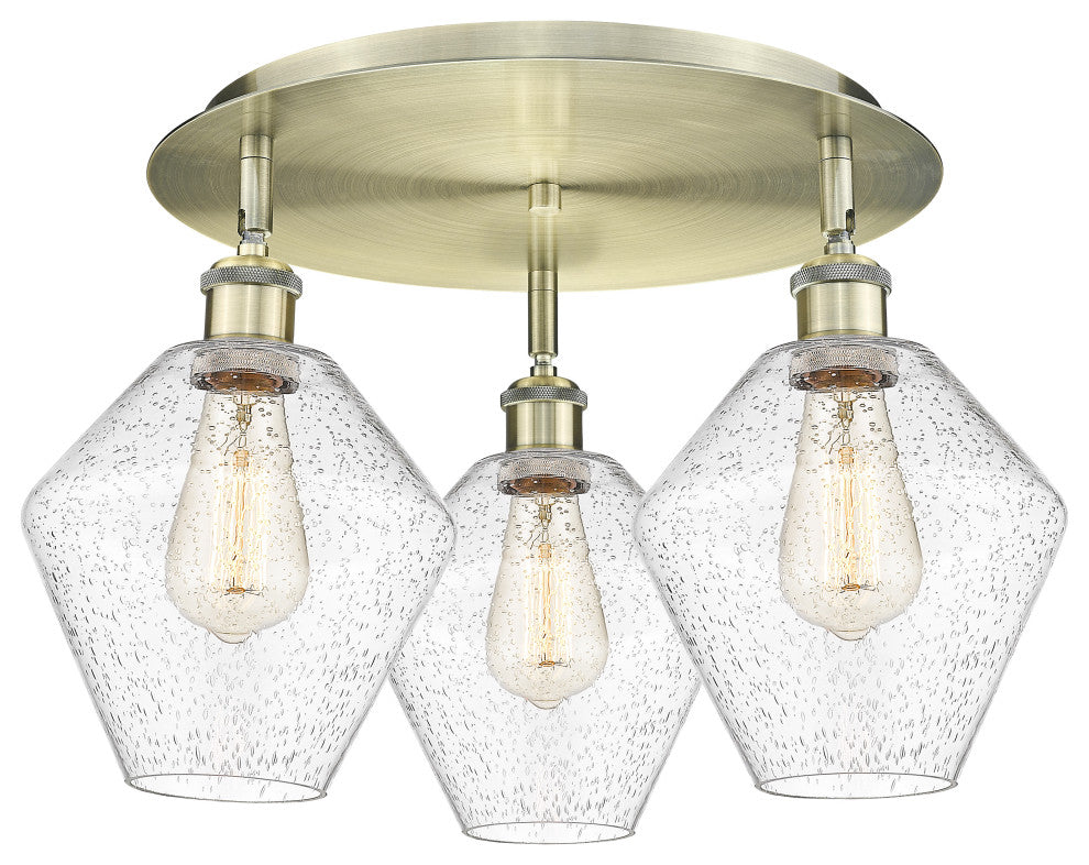 Innovations Cindyrella 3 19.75" Flush Mount Antique Brass