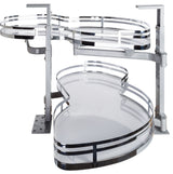 18" Blind Corner Swing Out, Right Handed Unit,Chrome Edging