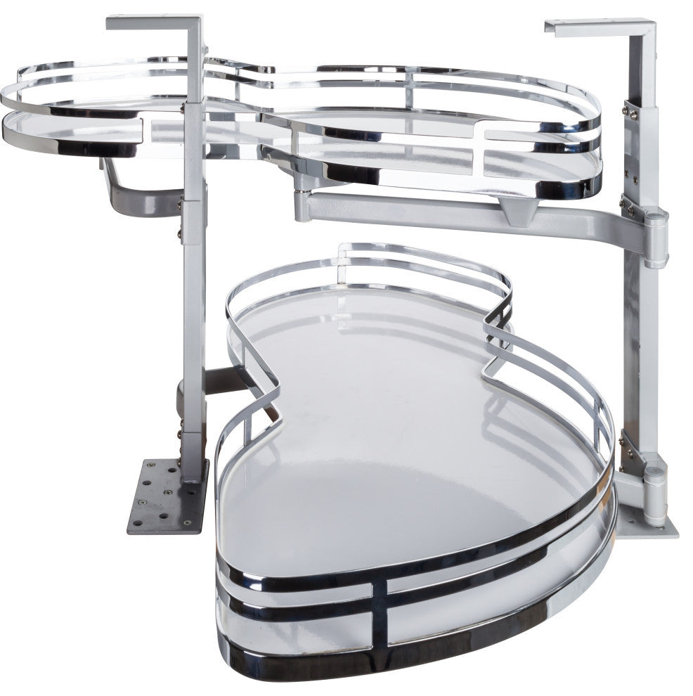 18" Blind Corner Swing Out, Right Handed Unit,Chrome Edging