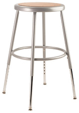 NPS 19"-27" Height Adjustable Heavy Duty Steel Stool, Grey