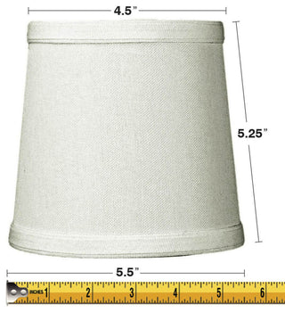 5"x6"x5" Parchment GoldLined Drum Lampshade, Light Oatmeal