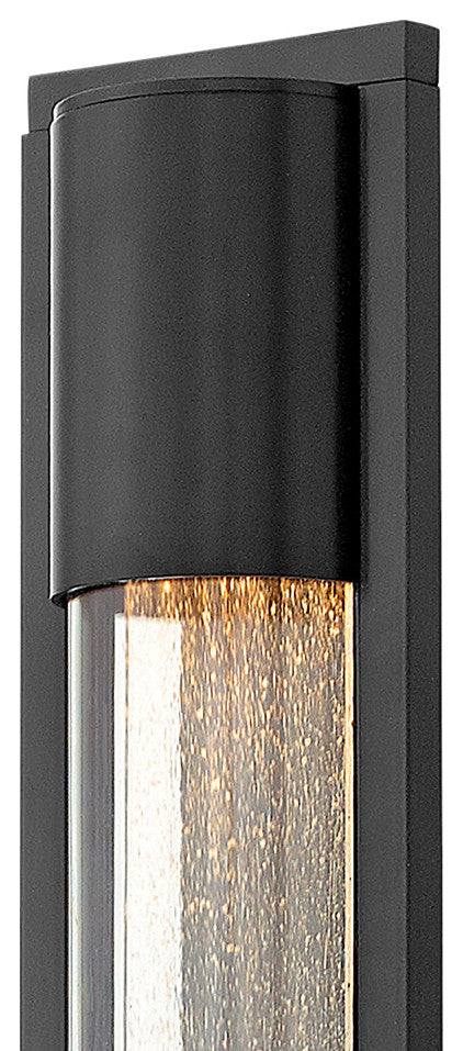 Hinkley 22" Mist Medium Outdoor Wall Mount Lantern Light, Satin Black