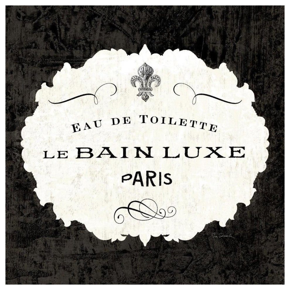 "Le Bain Luxe I Square" Digital Paper Print by Sue Schlabach, 38"x38"