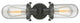 Centri 2-Light Bath Vanity-Light, Oil Rubbed Bronze, Clear