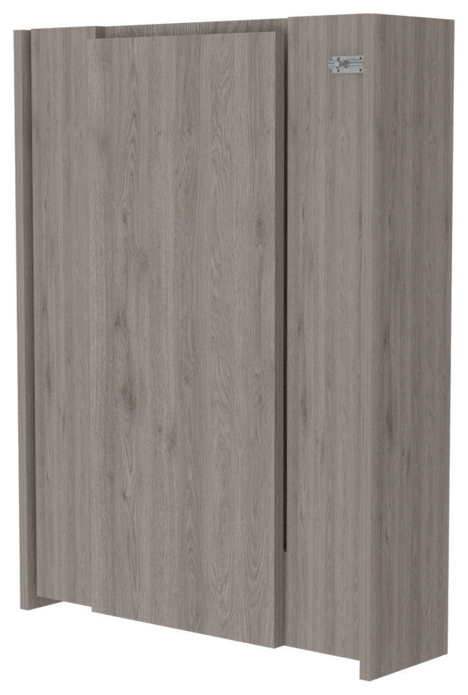 DEPOT E-SHOP Toscana Wall Table with 7 Shelves, Light Gray