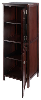 Brooke Jelly Cupboard, 2-Section Cabinet, Walnut