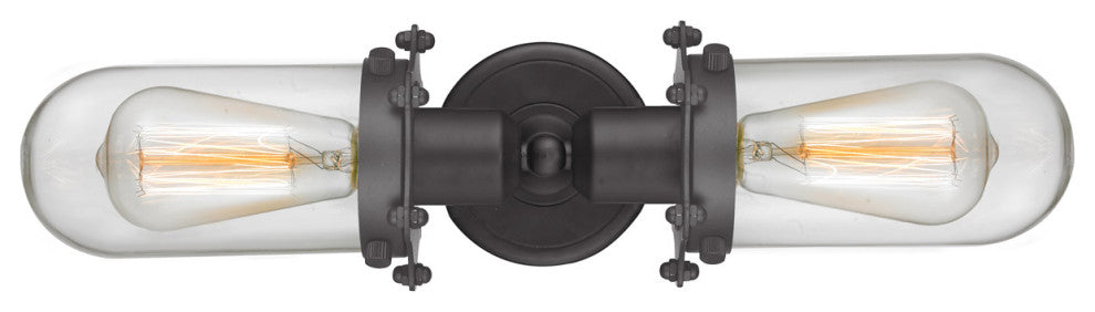 Innovations 900-2W-BK-CE231-BK-CL-LED 2 Light Bath Vanity Light, Matte Black