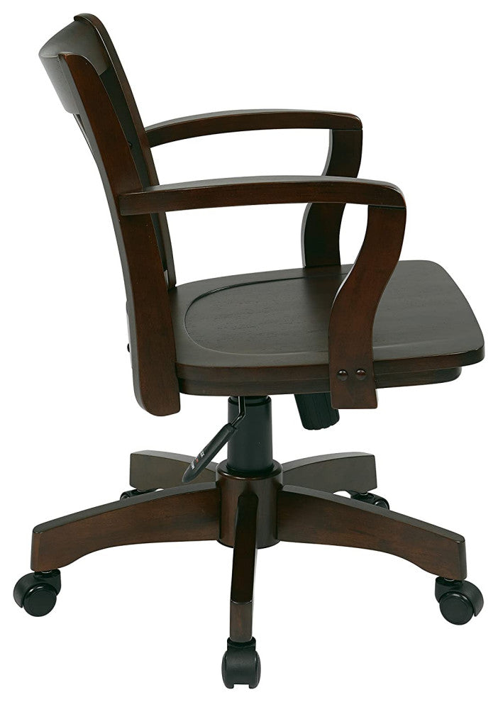 Ergonomic Office Desk Chair with Adjustable Height and Locking Tilt, Espresso