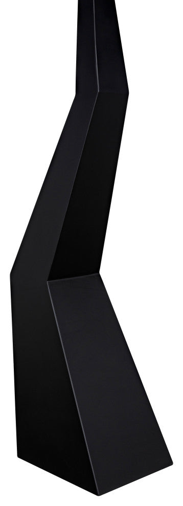 Rhombus Floor Lamp With Shade, Black Metal