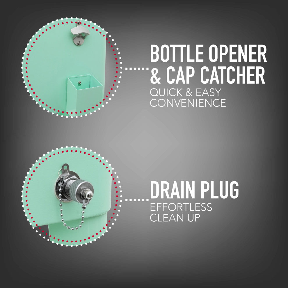 Permasteel 80 Quart Portable Rolling Patio Cooler, Mint