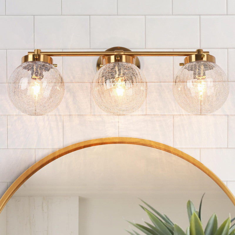 LALUZ 3-Light Modern Gold Bathroom Vanity Light
