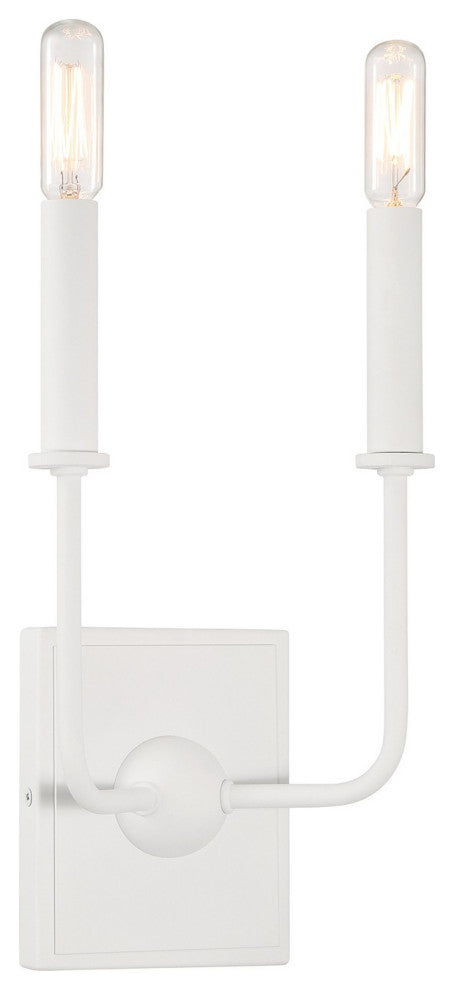 Avondale 2-Light Wall Sconce, Bisque White