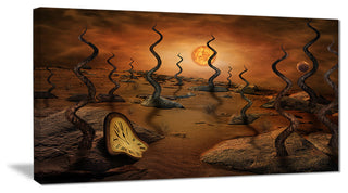 "Looking to Future" Abstract Digital Art Canvas Print