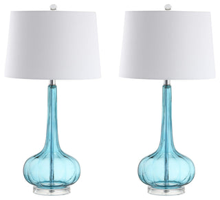 Bette 28.5" Glass Teardrop Table Lamp, Set of 2