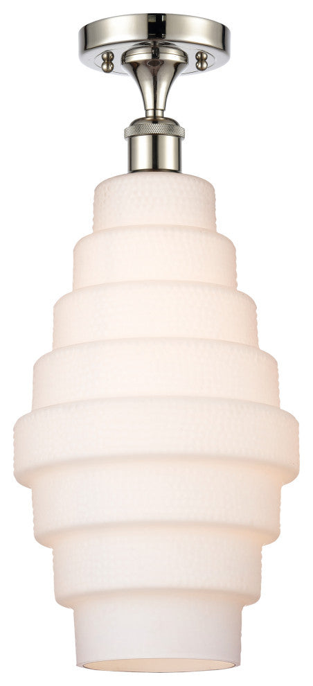 Innovations 516-1C-PN-G671-8-LED 1 Light Semi-Flush Mount, Polished Nickel