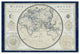 "Plan de Meridien Blue Border" Digital Paper Print by Sue Schlabach, 38"x26"