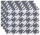 Houndstooth Geometric Print Placement, Classic Gray, Set of 4