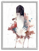 Bird Feather Abstract Watercolor Painting, 11"x14"