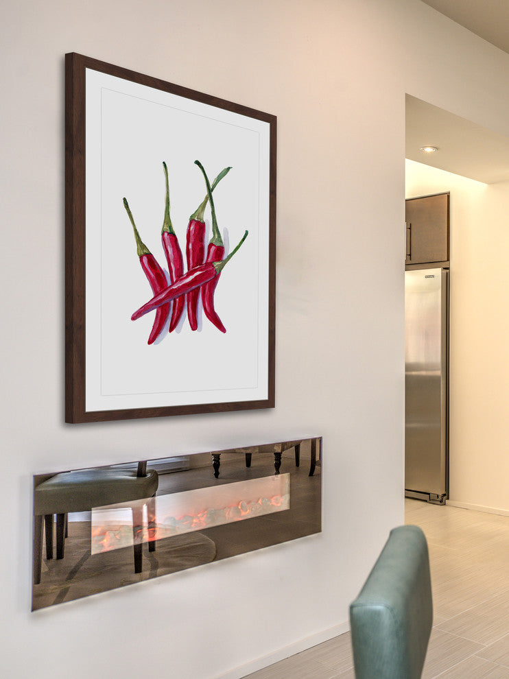"Keeping It Spicy" Framed Painting Print, 12"x18"