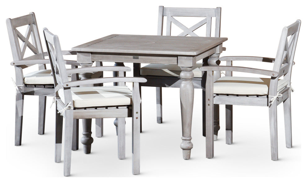 DTY Outdoor Living Castlewood Canyon Dining Set, 5-Piece Square Dining Set