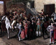 Manuel Castellano Horses in a Courtyard by the Bullring Wall Decal