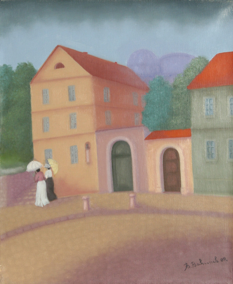 Branko Bahunek "Dubrovnik Scene II" Oil Painting