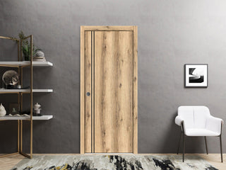 Slab Barn Door Panel 32 x 84 | Planum 0016 Oak with  | Sturdy Finished