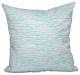 Marled Knit Stripe, Geometric Print Pillow, Aqua, 20"x20"